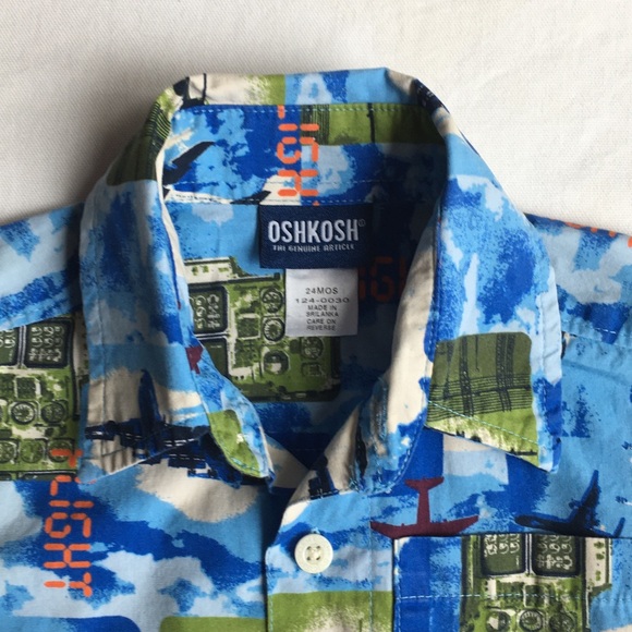 OshKosh shirt size 24 months airplanes flight Vtg? - Picture 2 of 12